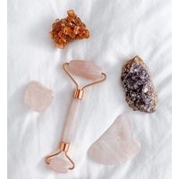 Celluvac Rose Quartz Facial Roller & Gua Sha Set